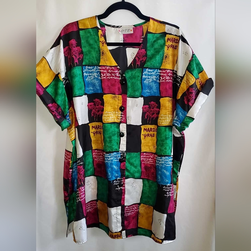 Vibrant Multicolored Casual Button Down Shirt
